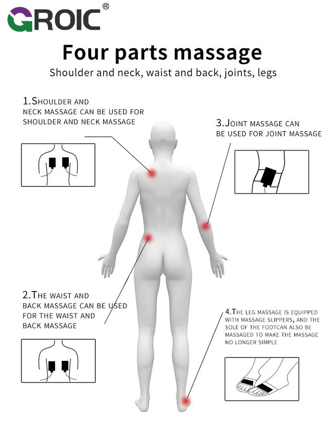GROIC TENS Machine, Recovery Muscle Stimulator, Back Pain Relief, Sciatica, Neck, Shoulder, Muscle Pain, Electric Massager, Digital TENS Machine with Multiple Customizable Modes, TENS Muscle Stimulator - Image 3