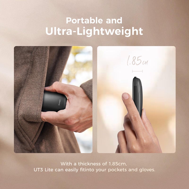 OCOOPA أوكوبا سخانات يد مغناطيسية قابلة لإعادة الشحن 2 حزمة، تسخين سريع، سخان كهربائي محمول، قفازات رفيعة للغاية، ملحقات الصيد، جولف، معدات التخييم، ضرورات حقيبة النساء، هدايا للرجال، UT3 لايت - Image 4