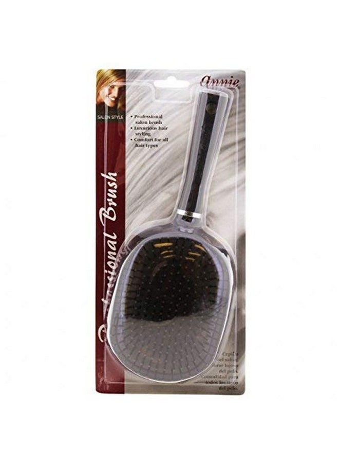 Annie ; Deluxe Paddle Cushion Brush 2204 ; Black ; Jumbo ; Ball Tipped ; Gently Massages Scalp  - Image 2