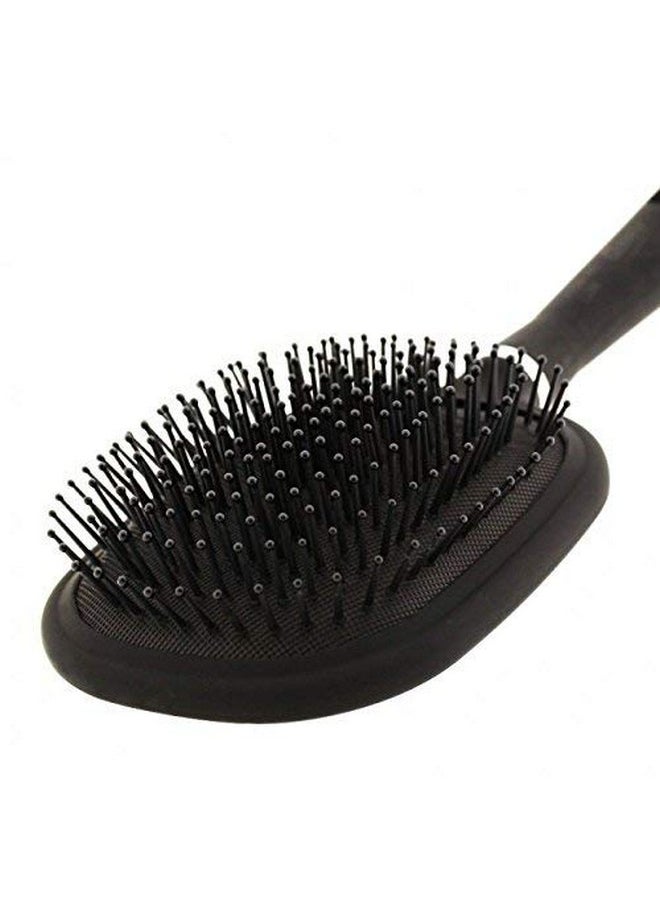 Annie ; Deluxe Paddle Cushion Brush 2204 ; Black ; Jumbo ; Ball Tipped ; Gently Massages Scalp  - Image 4