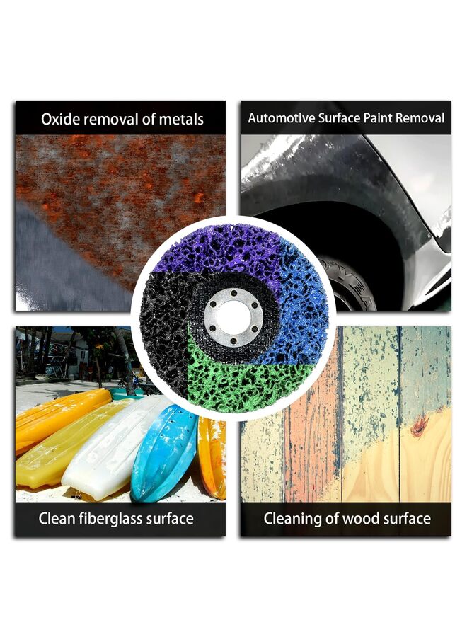 12 Pack 4 Kinds Paint Strip Discs Angle Grinder Stripper Wheels for Removing Paint Rust and Oxides of Metal and Wood Surfaces(115X22) - Image 2
