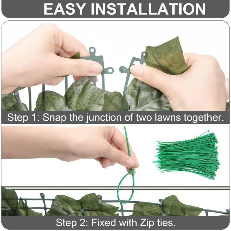 AUTODECO Artificial Ivy Privacy Fence Screen 99x59.5in Faux Greenery Privacy Fence Backdrop Ivy Vine Leaf Hedges Fence with Bag for Indoor Outdoor Garden - Image 3