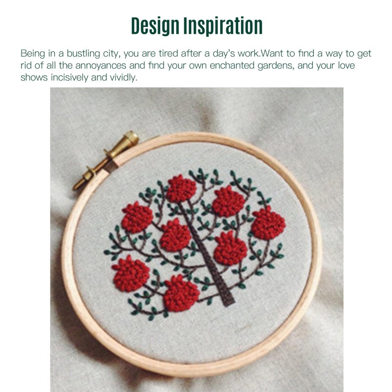 Cross Stitch Kit: Water Soluble Printed Pattern - Beginner Friendly Embroidery Guide for Home Interior Decoration & Gift Giving - Image 4