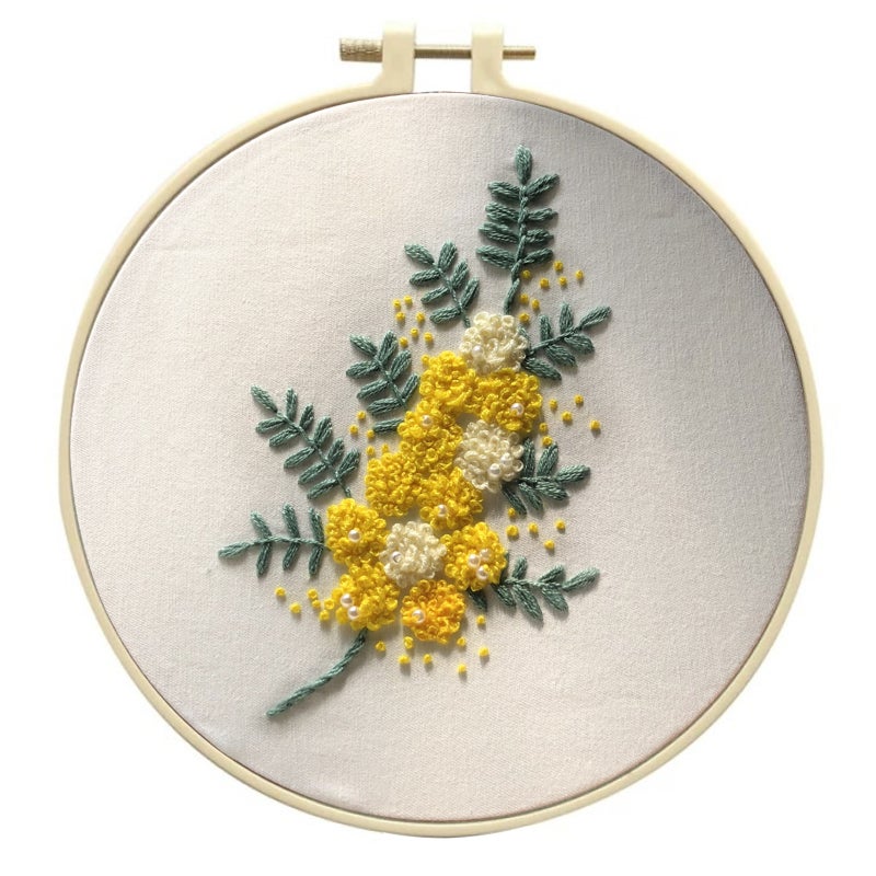Cross Stitch Kit: Water Soluble Printed Pattern - Beginner Friendly Embroidery Guide for Home Interior Decoration & Gift Giving - Image 1