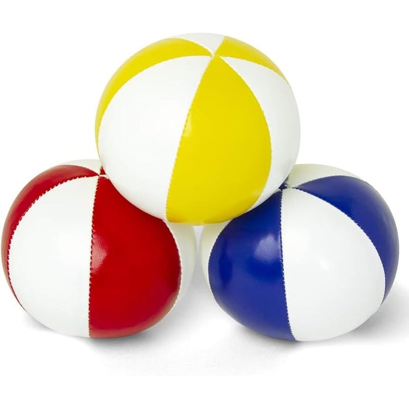 GloFX Juggling Balls 【Pack of 3】 for Beginners to Advanced Jugglers - No Bounce Design - Durable Weighted Juggle Ball Kit - 2 Layer Construction - Soft and Easy Juggling Kit - Image 1