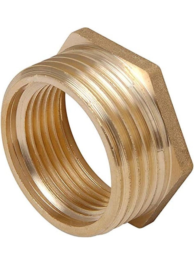 Uhcom Brass Reducing Bush 3/4 X 1/2 Inch Brass Hexagon Bush 3/4 X 1/2 Washing Machine Inlet Reducer Bush