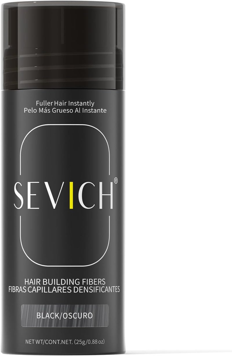 Sevich Hair Fibers for Thinning Hair, Hair Building Fibers Instantly Thicker & Fuller Look,Hair Powder for Men & Women 25g Light Brown - Image 1