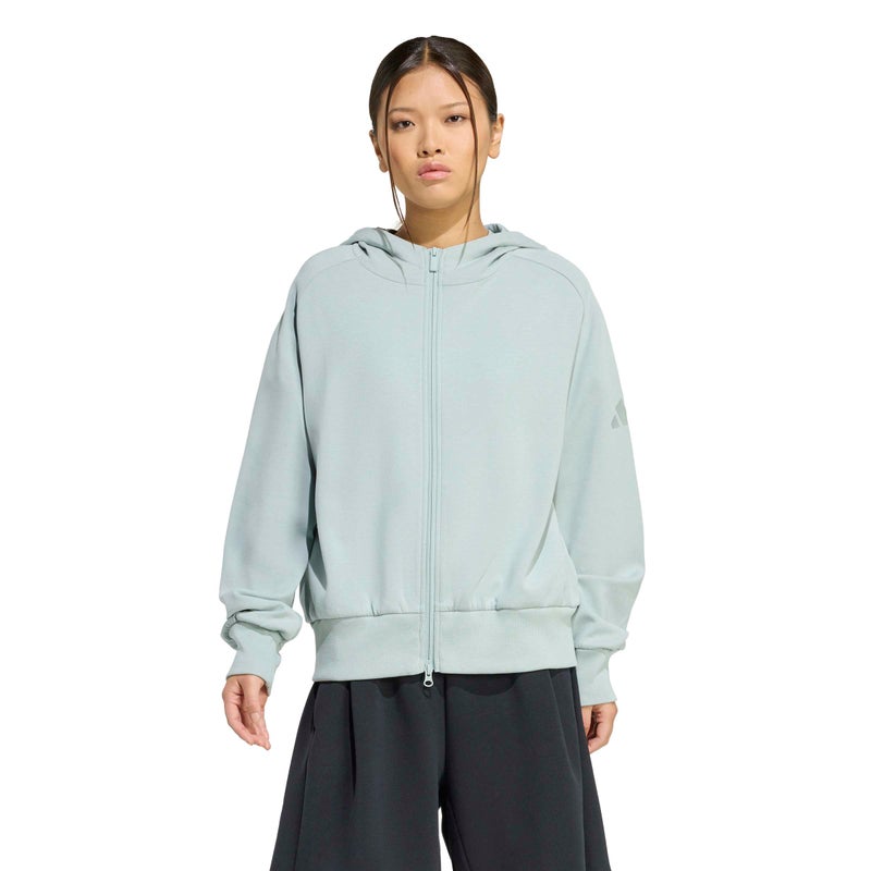 adidas Soft Lux Full-Zip Hoodie - Image 2