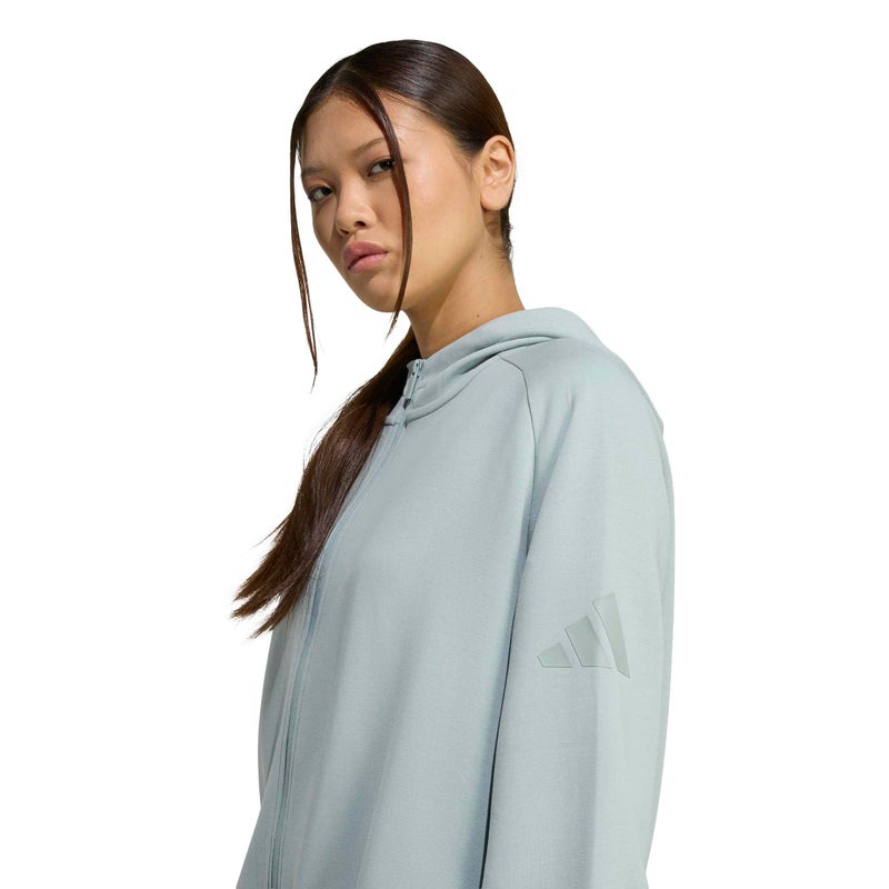 adidas Soft Lux Full-Zip Hoodie - Image 3