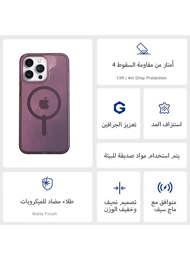 ZAGG - Apple iPhone 15 Pro Max Case , Milan Snap Purple - Durable Graphene Phone Case with Anti-Yellowing, Scratch Resistance, and Wireless Charging - Image 1