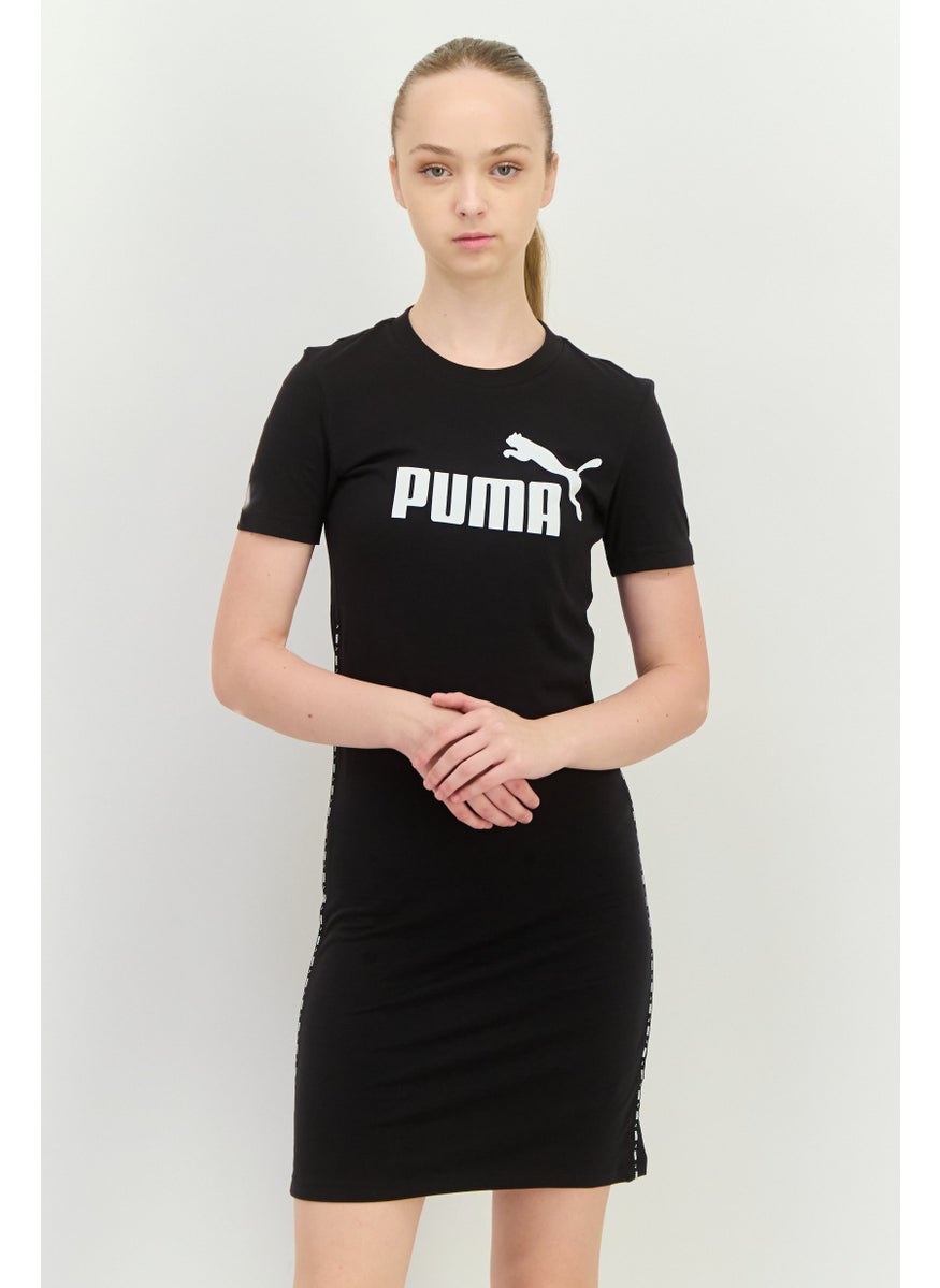 PUMA Women Sportswear Fit Brand Logo Outdoors Dress, Black/ White  - Image 1