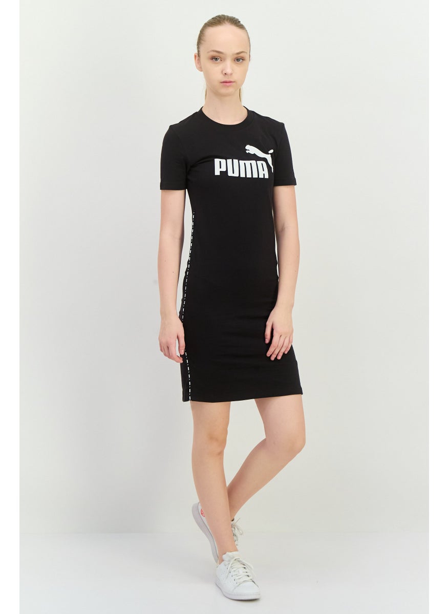 PUMA Women Sportswear Fit Brand Logo Outdoors Dress, Black/ White  - Image 4