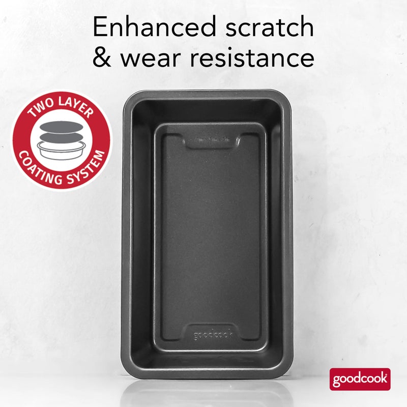 GoodCook PRO Loaf Pan Nonstick Carbon Steel Bakeware with Easy-Clean Non-Stick Coating, Oven & Dishwasher Safe Pan for Breads Pound Cakes Banana Breads & More, 9 x 5-Inch, Gray - Image 3