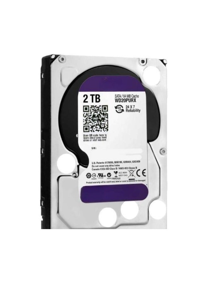 Surveillance Hard Drive 2TB – 3.5" SATA, 5400RPM, 64MB Cache, Optimized for Security Systems 