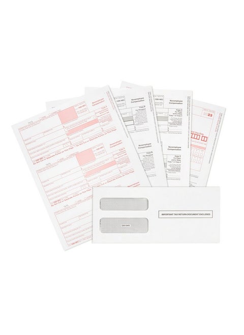1099 Nec Tax Forms 2023 With 25 Self Seal Envelopes 25 4 Part Tax Forms Kit Compatible With Quickbooks And Accounting Software
