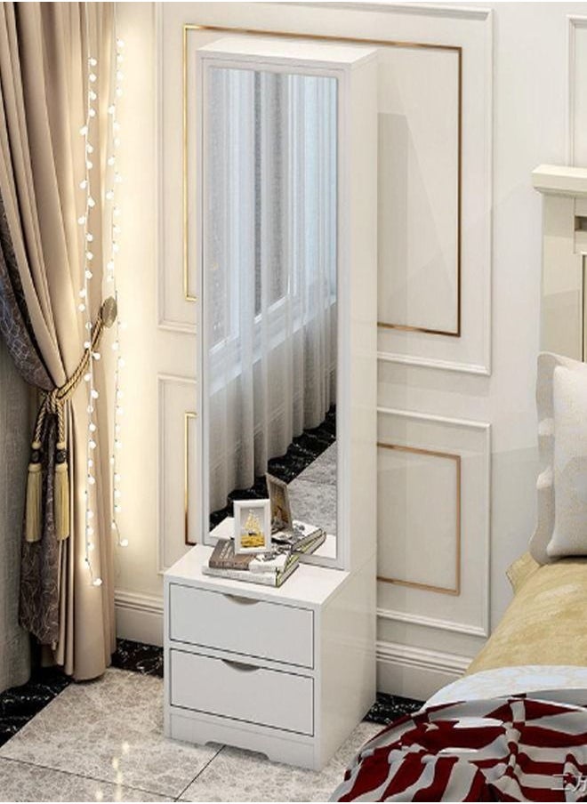 fashionhome - Multifunction Dressing Mirror and 2 Drawers Storage Table 30 x 34 x 162 cm - Image 1