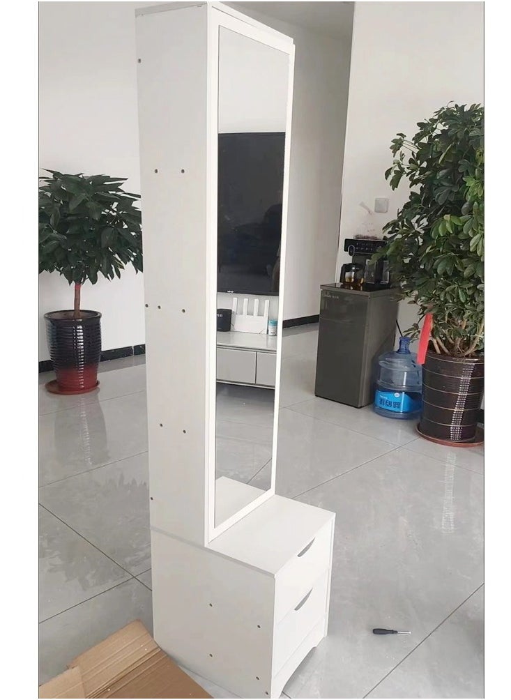 fashionhome - Multifunction Dressing Mirror and 2 Drawers Storage Table 30 x 34 x 162 cm - Image 1