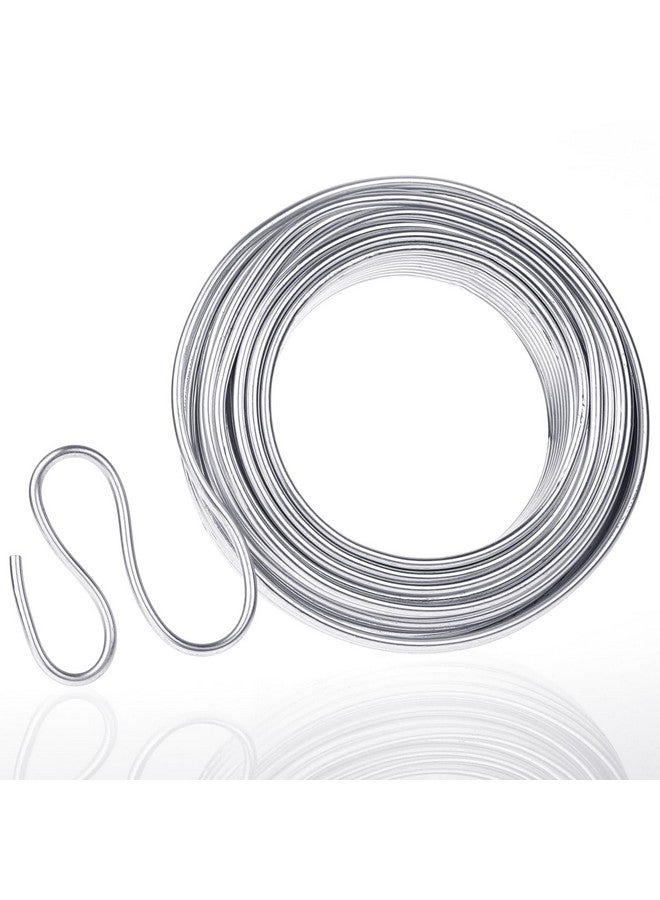 anezus Aluminum Wire Anezus 9 Gauge 12 Gauge 18 Gauge Bendable Metal Wire Armature Aluminum Craft Wire For Wreath Making Beading Floral (Silver 3 Mm Thickness) - Image 1