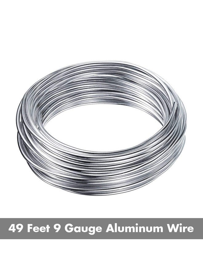 anezus Aluminum Wire Anezus 9 Gauge 12 Gauge 18 Gauge Bendable Metal Wire Armature Aluminum Craft Wire For Wreath Making Beading Floral (Silver 3 Mm Thickness) - Image 2