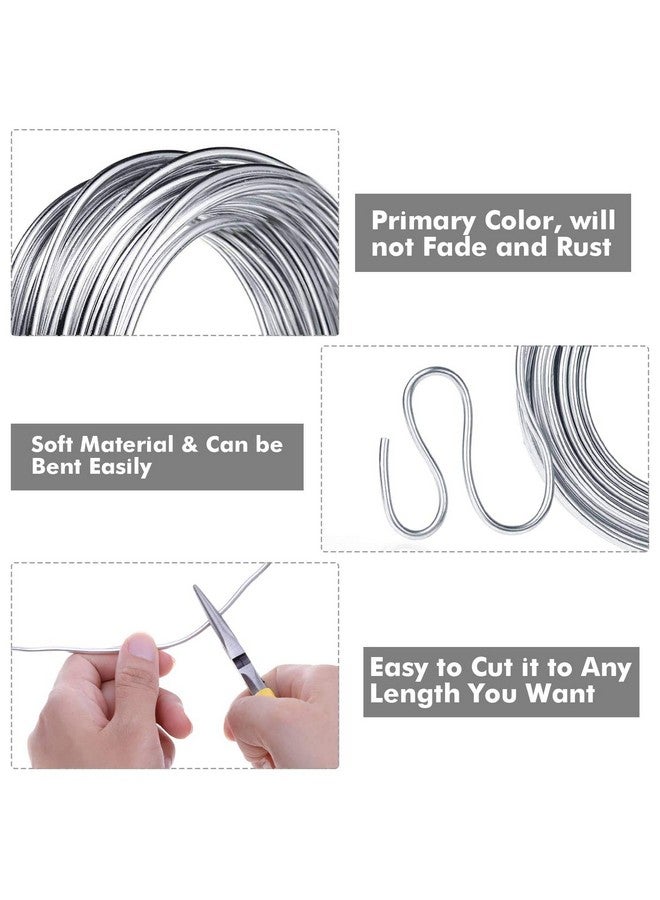 anezus Aluminum Wire Anezus 9 Gauge 12 Gauge 18 Gauge Bendable Metal Wire Armature Aluminum Craft Wire For Wreath Making Beading Floral (Silver 3 Mm Thickness) - Image 4