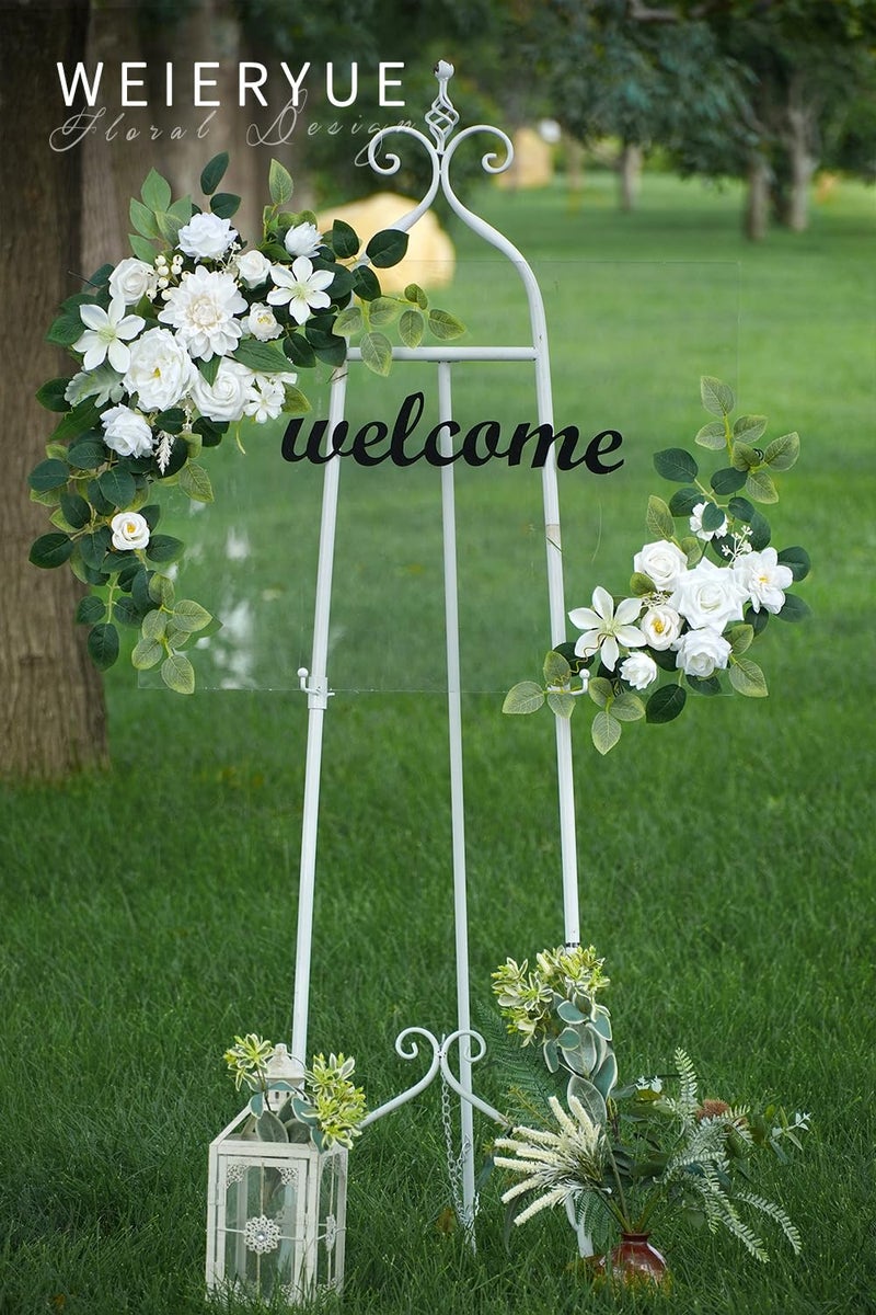 WEIERYUE White Artificial Flowers Combo Box Wedding Decor Fake Flowers Flowers for Decoration Silk Flowers for Home Decor Indoor Cake Flowers Faux Flowers for Crafts - Image 2
