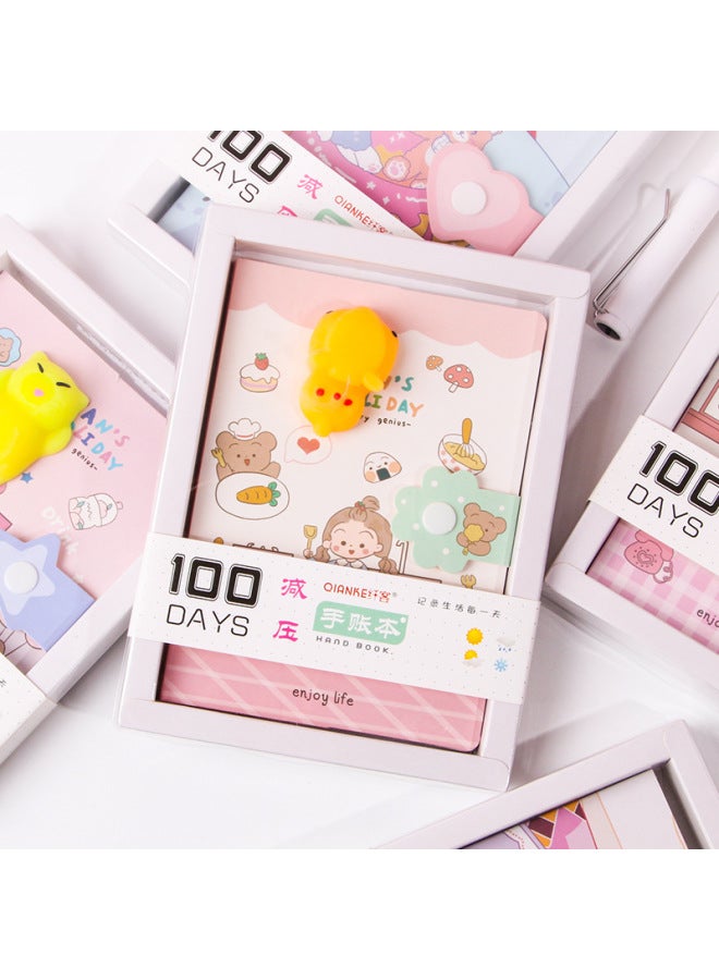 Fiber Cute Decompression Journal Cartoon Girl's Heart Diary Creative Student Notebook Stationery Children's Small Gifts - Image 3