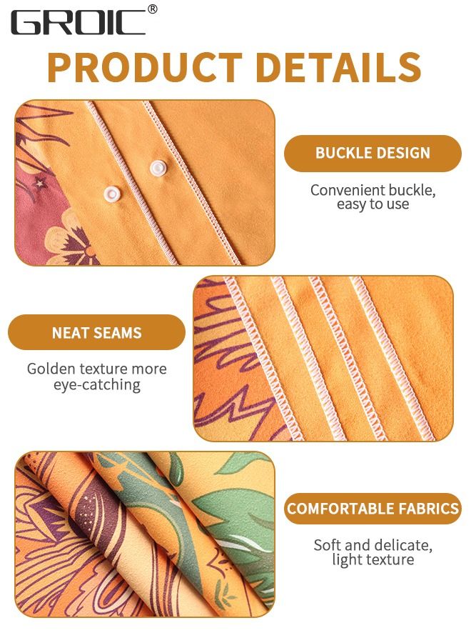 GROIC Microfiber Beach Towel Quick Dry,Super Absorbent Lightweight Towel,Large Size Camping Towel,Beach Towels for Pool, Swim, Water Sports - Image 4