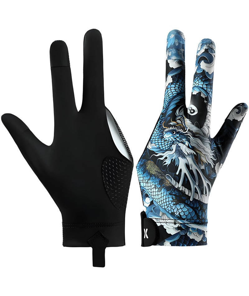 XFSAFDM Snooker Gloves Left Hand, Full Finger Billiard Glove for Left-Handed Players, Polyester Fabric, Enhanced Grip and Control, Ideal for Practice and Competitive Matches - Image 1