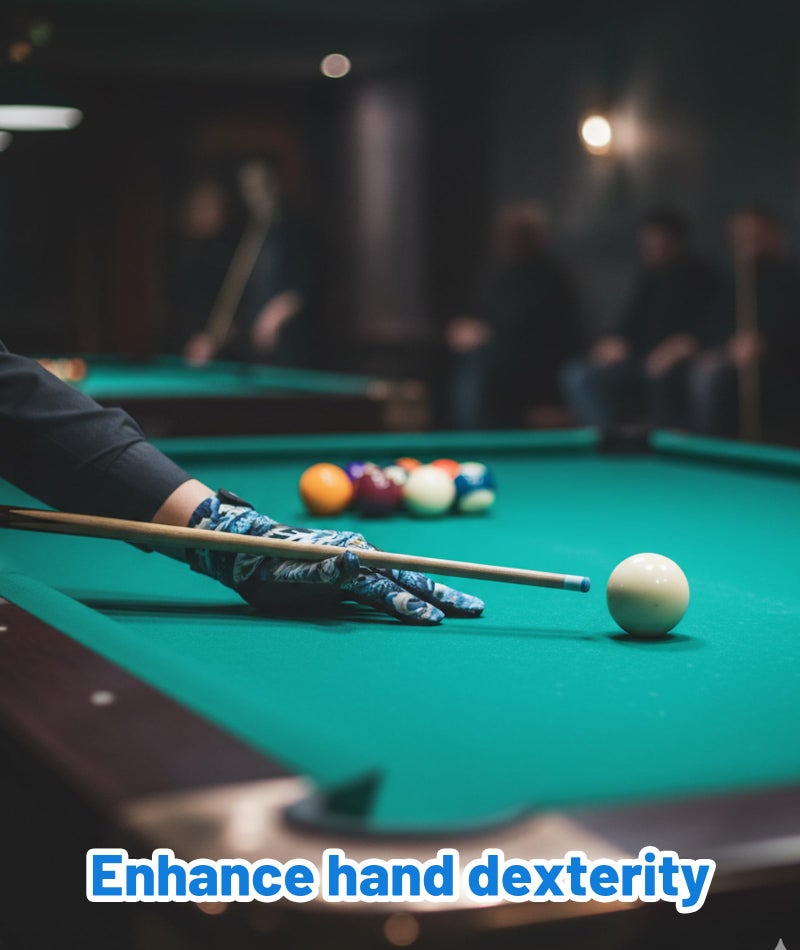 XFSAFDM Snooker Gloves Left Hand, Full Finger Billiard Glove for Left-Handed Players, Polyester Fabric, Enhanced Grip and Control, Ideal for Practice and Competitive Matches - Image 4