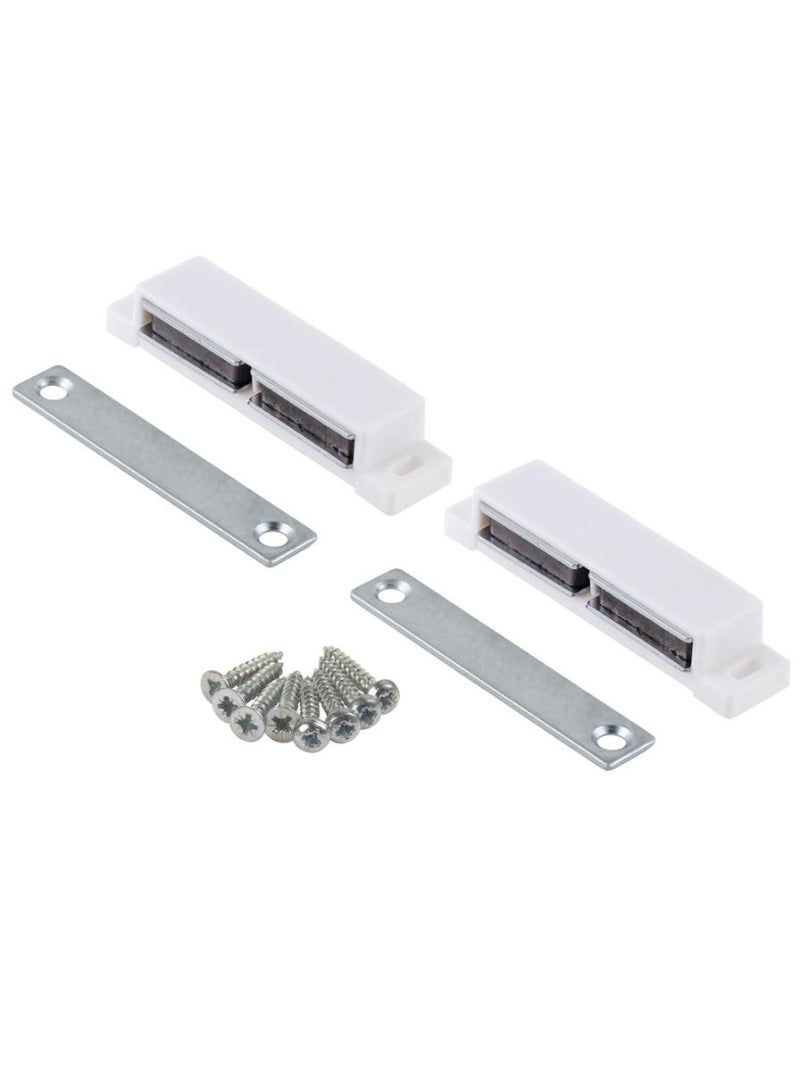 Suki Plastic Fixed Plate Magnetic Catch Pack 2Pcs