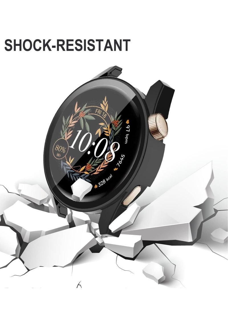 Captaintech Case for Huawei Watch GT 3 42mm, 2Pack All-around Ultra Thin Anti-Scratch Bumper, Anti Scratch Tempered glass with watch case protector(2 Colors) - Image 3