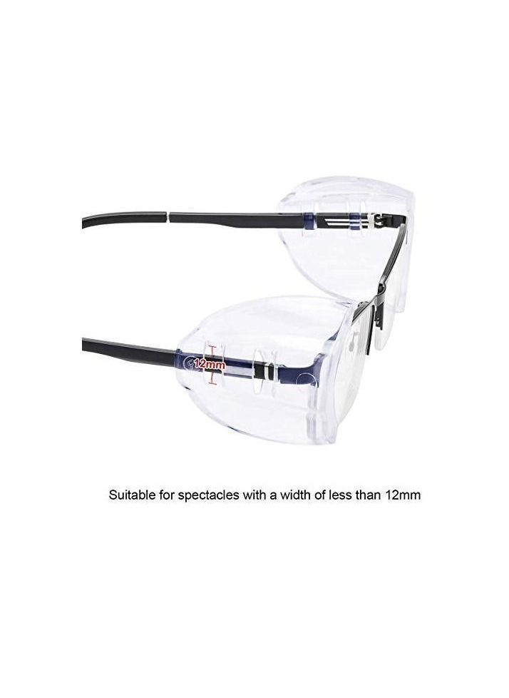 Y&D - Side Shields for Eyeglasses Transparent Prescription Glasses, Safety For Glasses,Slip on Clear Shields,Fits Small to Medium Frames Protect(6 Pairs) - Image 1