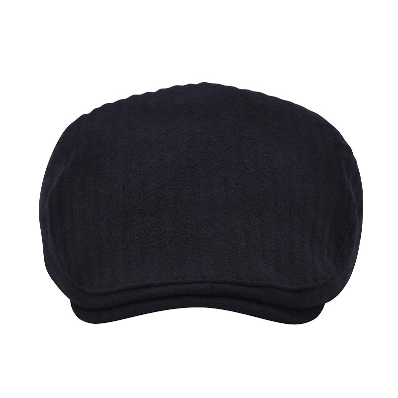 STARANCE Men's Flat Cap Wool Tweed Driving Irish Newsboy Hat (Black) - Image 4