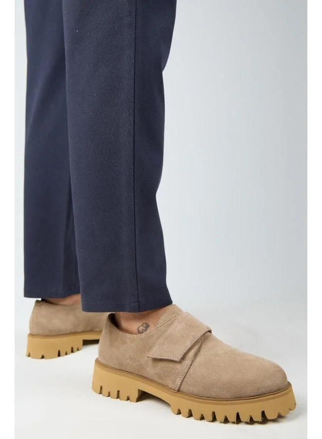 Mimi Women's Genuine Leather strap Vizon Suede Shoes.