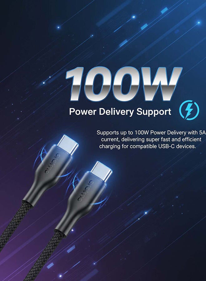 أورايمو كابل شحن برويدلاين قماش USB-C إلى USB-C 1م 100 واط - - Image 2