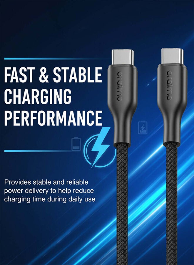 أورايمو كابل شحن برويدلاين قماش USB-C إلى USB-C 1م 100 واط - - Image 5