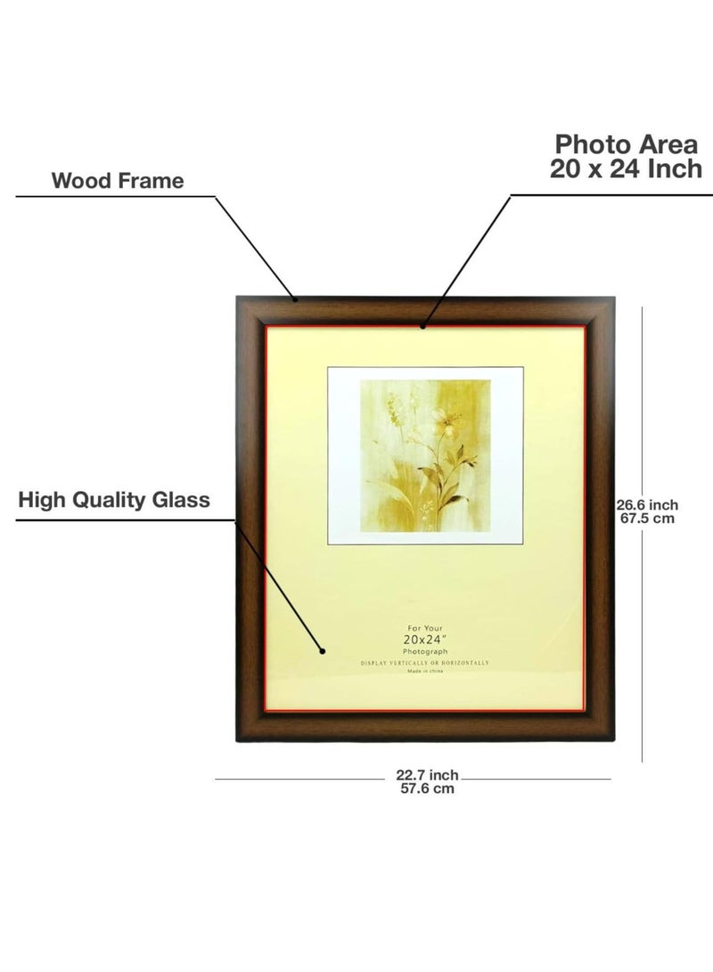 DECORHILLS FRAMES & DECOR Rectangular Glass Photo with PVC, Wall Mount Display for 20x24 Inch Picture - Image 5
