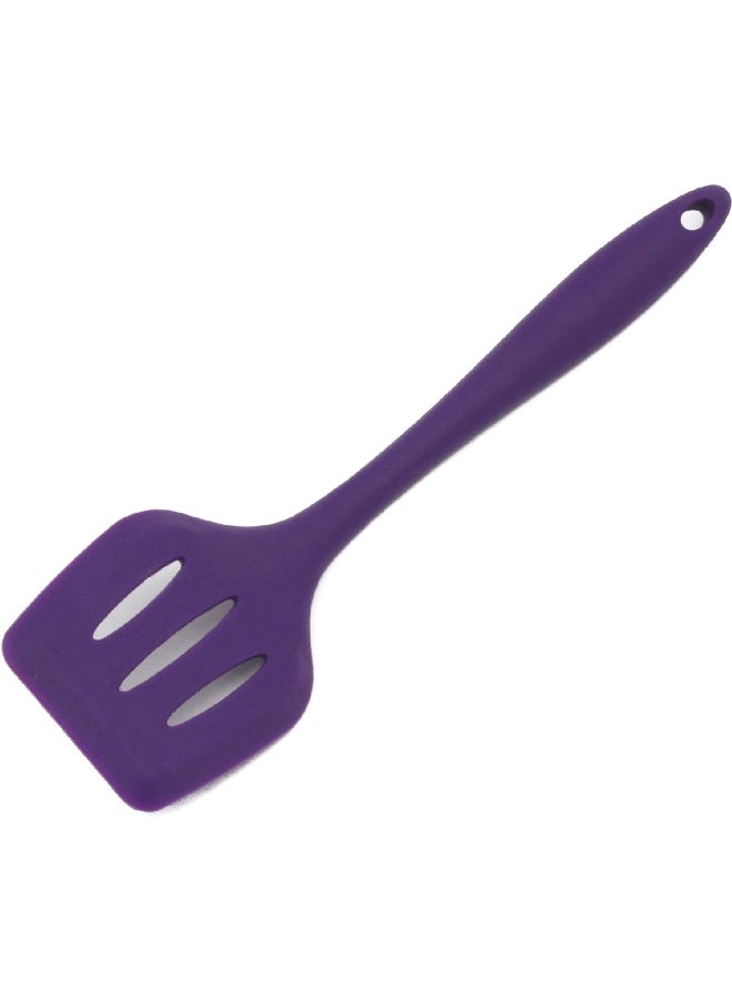 Chef Craft Premium Dishwasher Safe Silicone Cooking Turner Purple 11.75inch 13510 - Image 1
