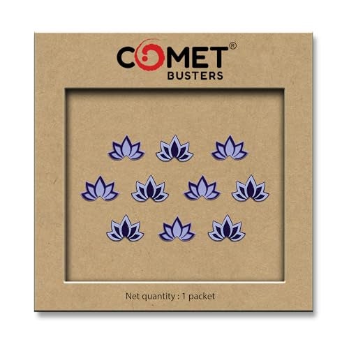 Comet Busters Beautiful Handcrafted Purple Floral Lotus Bindis (BIN1952) - Image 1