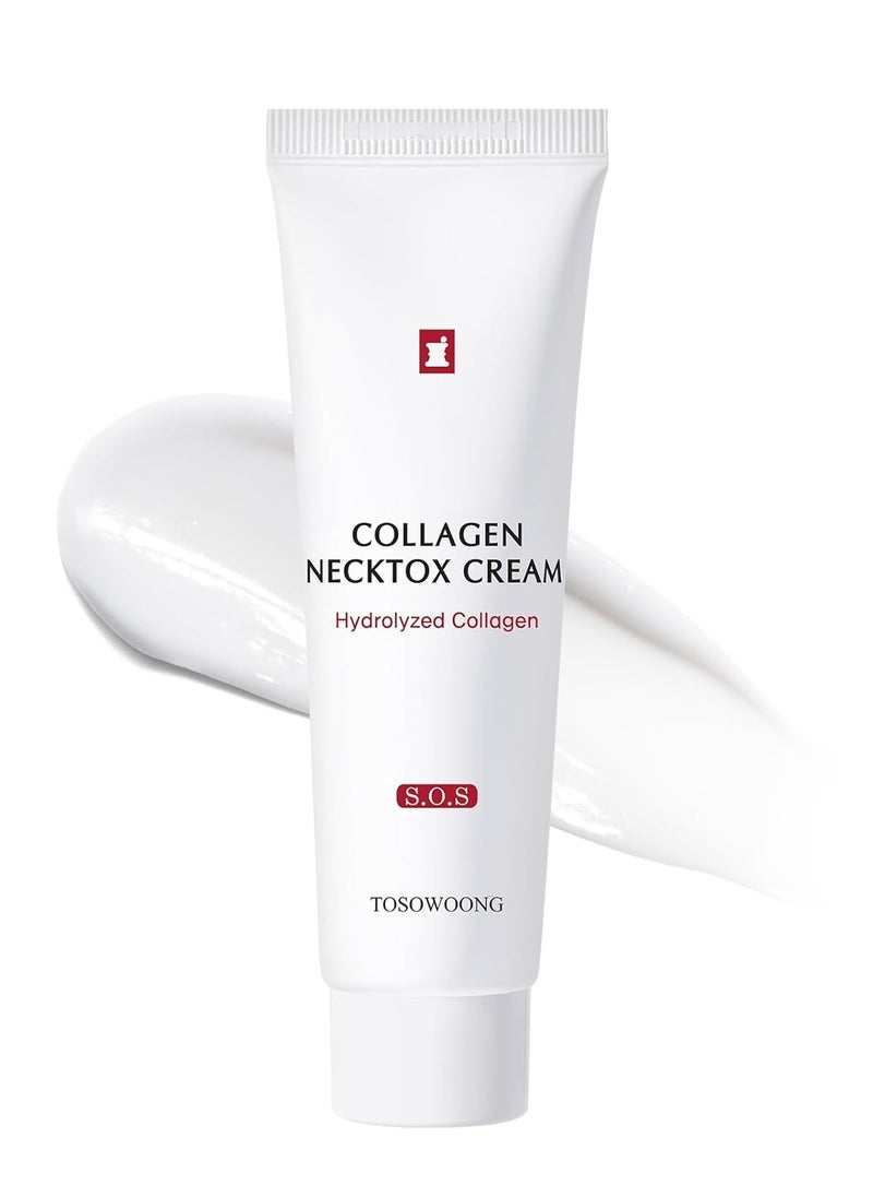 Tosowoong Collagen Necktox Cream with Collagen and Hyaluronic Acid for Neck Firming, Anti-aging, Wrinkles and Tightening, Korean Skin Care, 50ml, 1.69 fl. oz. 