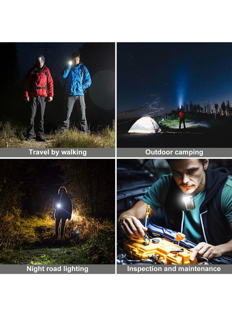 Zikra Pocket Flashlight with Clip, Digital Power Display Rechargeable Cap Lights Clip On Hat, 180 Degree Twist Small Flash Light, LED Magnetic Flat EDC Pocket Light for Running, Camping, Cycling, Black - Image 3