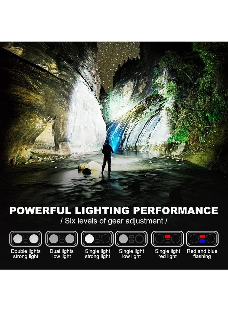 Zikra Pocket Flashlight with Clip, Digital Power Display Rechargeable Cap Lights Clip On Hat, 180 Degree Twist Small Flash Light, LED Magnetic Flat EDC Pocket Light for Running, Camping, Cycling, Black - Image 5