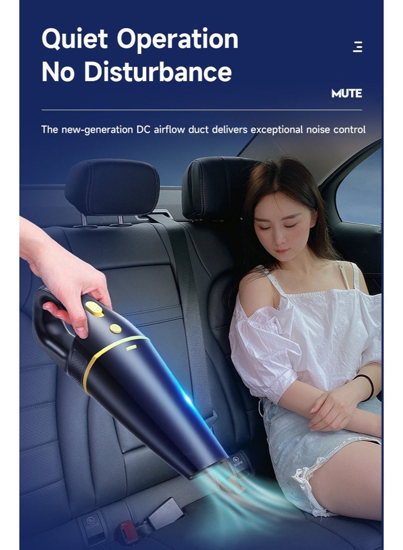 Cordless Handheld Car Vacuum Cleaner 120W | Portable Rechargeable Mini Vacuum with Blower Function | Wireless Vacuum for Car, Home, Office & Pet Hair | Galaxy Goods - Image 2