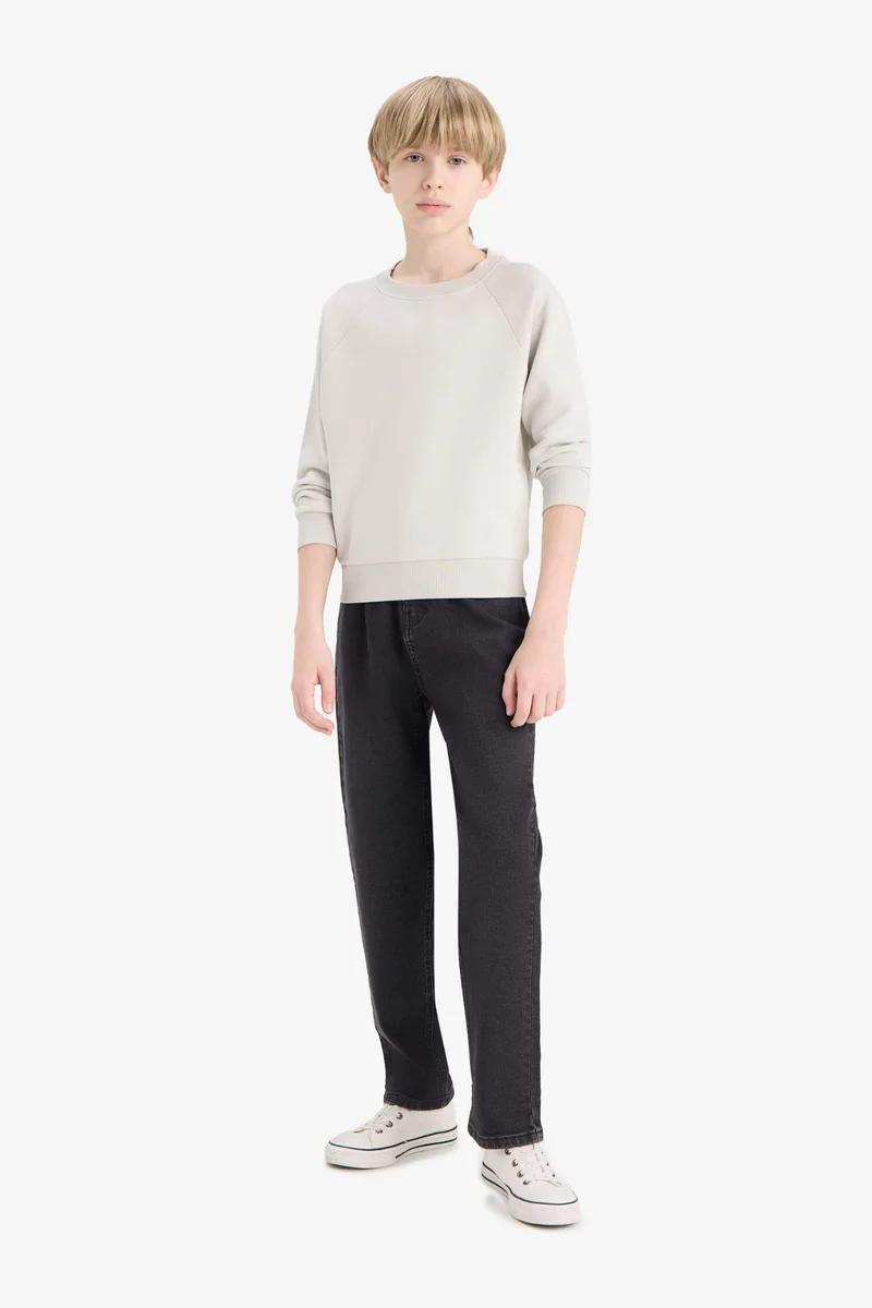 ديفاكتو Boy Basic Crew Neck Sweatshirt
