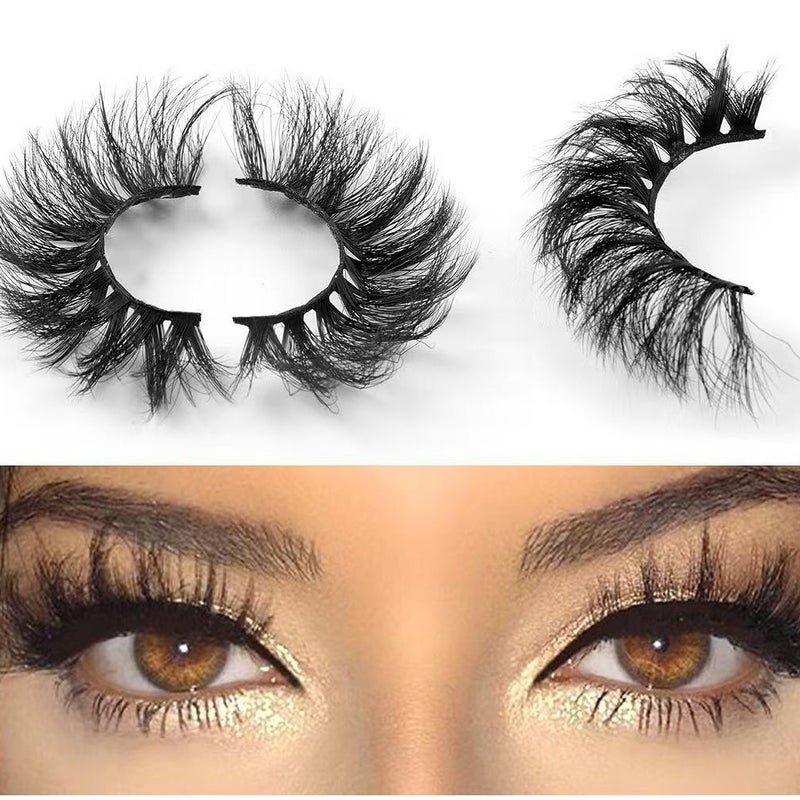 8D Fluffy Curling False Eyelashes - Dense, Long & Cross-Style - Image 3