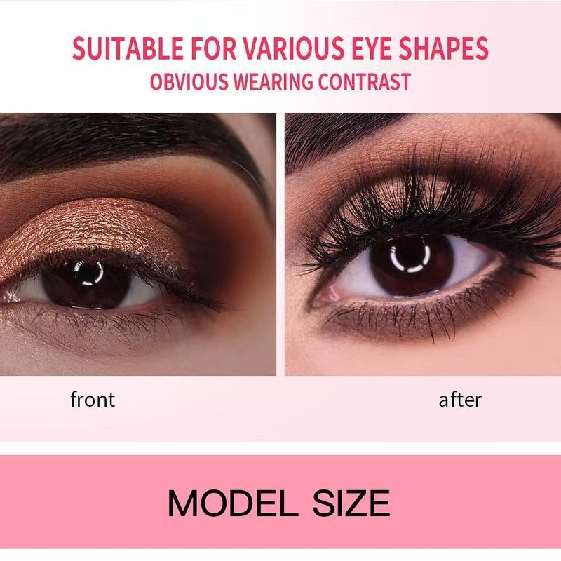 8D Fluffy Curling False Eyelashes - Dense, Long & Cross-Style - Image 4