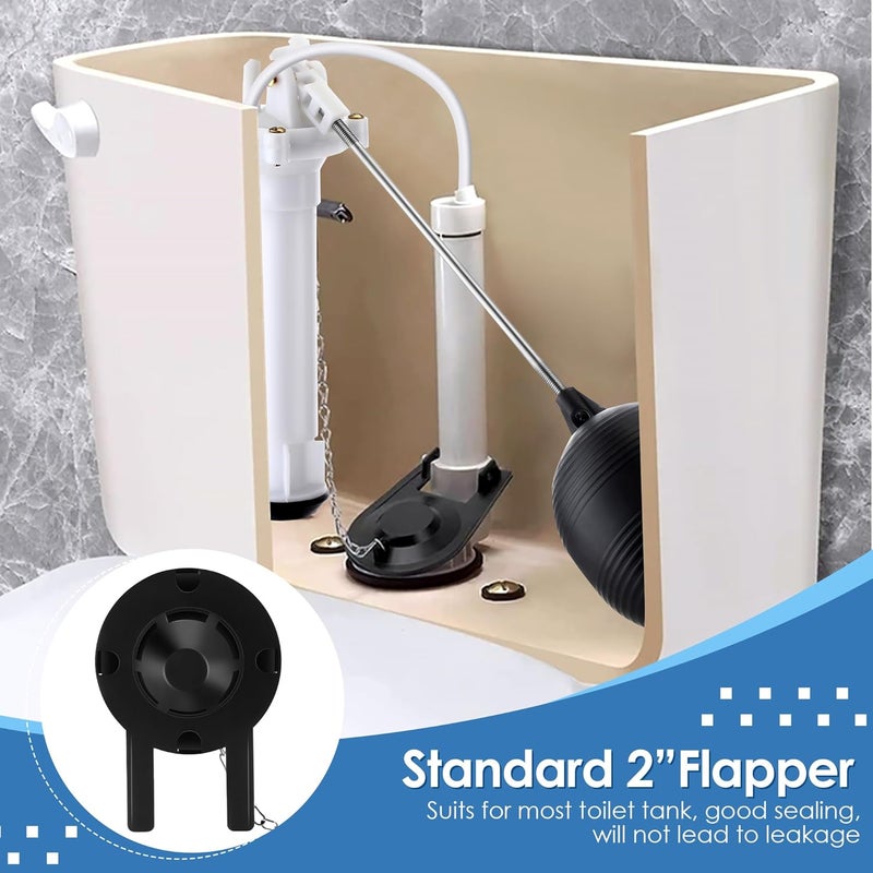 Dreyoo Universal Toilet Tank Repair Kit Compatible with Danco 80816, Toilet Repair Parts Fill Valve, Flapper, Rod, Float Replacement, Toilet Repair Kit for 8.5 Inch Tanks, Toilet Tank Flapper Replace - Image 5
