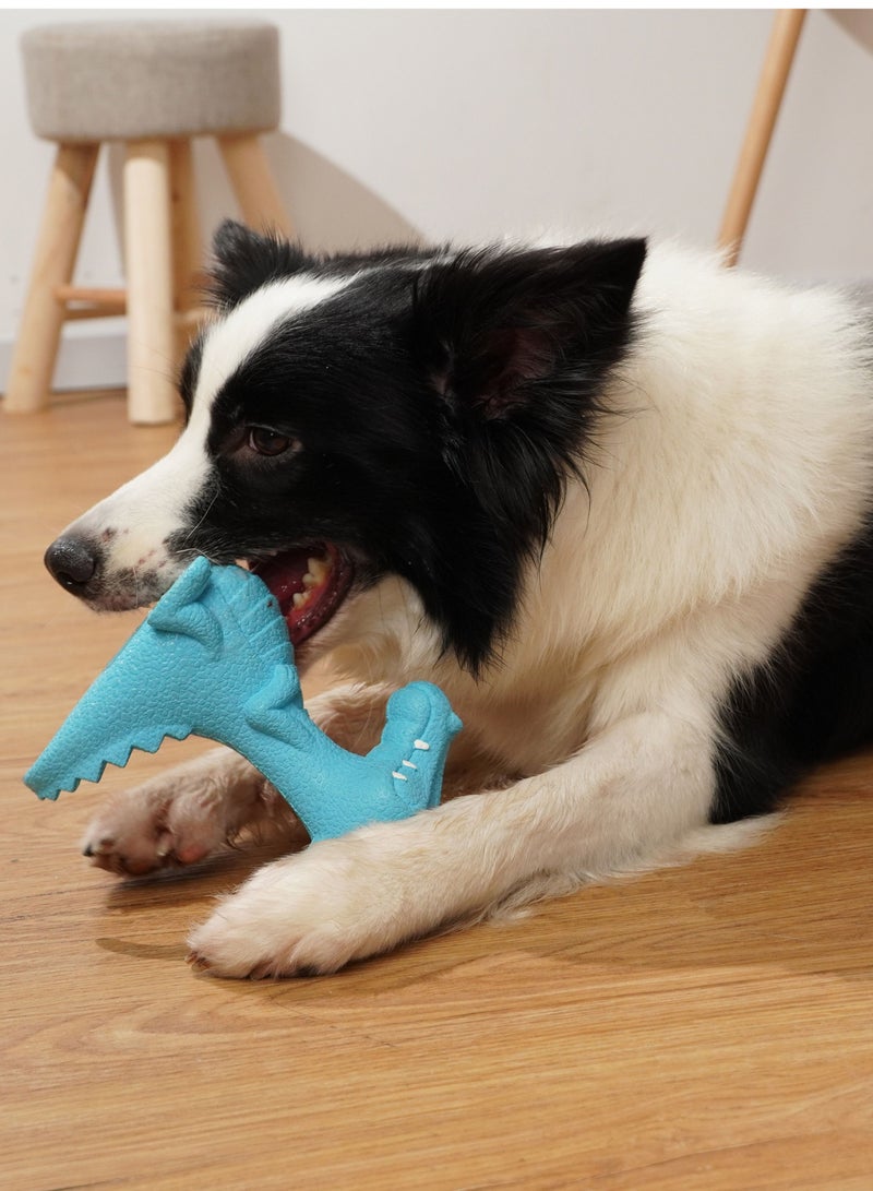 GULFLINK Non Toxic Natural Rubber Squeaky Toy for Dogs Blue - Image 2