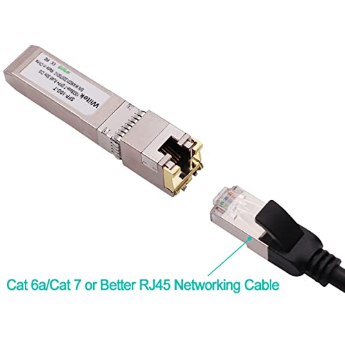 Wiitek 10Gb SFP+ to RJ45 Modules, 1.25G/2.5G/5G/10GBase-T Ethernet to SFP+ Transceiver Compatible for Cisco SFP-10G-T-X, Ubiquiti, Netgear AXM766, Mikrotik S+RJ10, Unifi (Cat 6a/7 or Better, 30-Meter) - Image 4