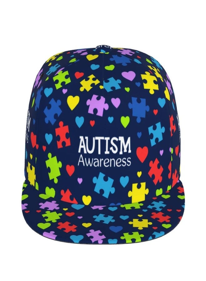 ASYG Autism Awareness Flat Bill Baseball Cap - Adjustable Snapback Hats for Women & Men - Image 2